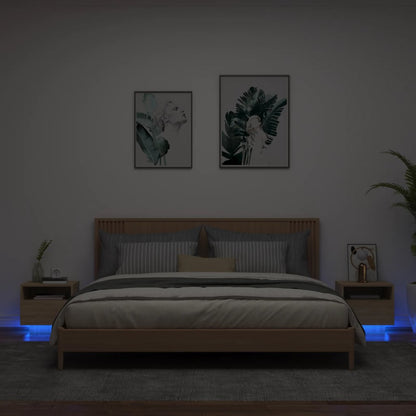 Noční Stolek S Led Osvětlením 40 X 39 X 37 Cm