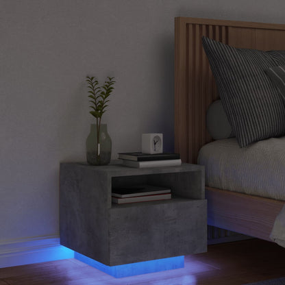 Noční Stolek S Led Osvětlením 40 X 39 X 37 Cm