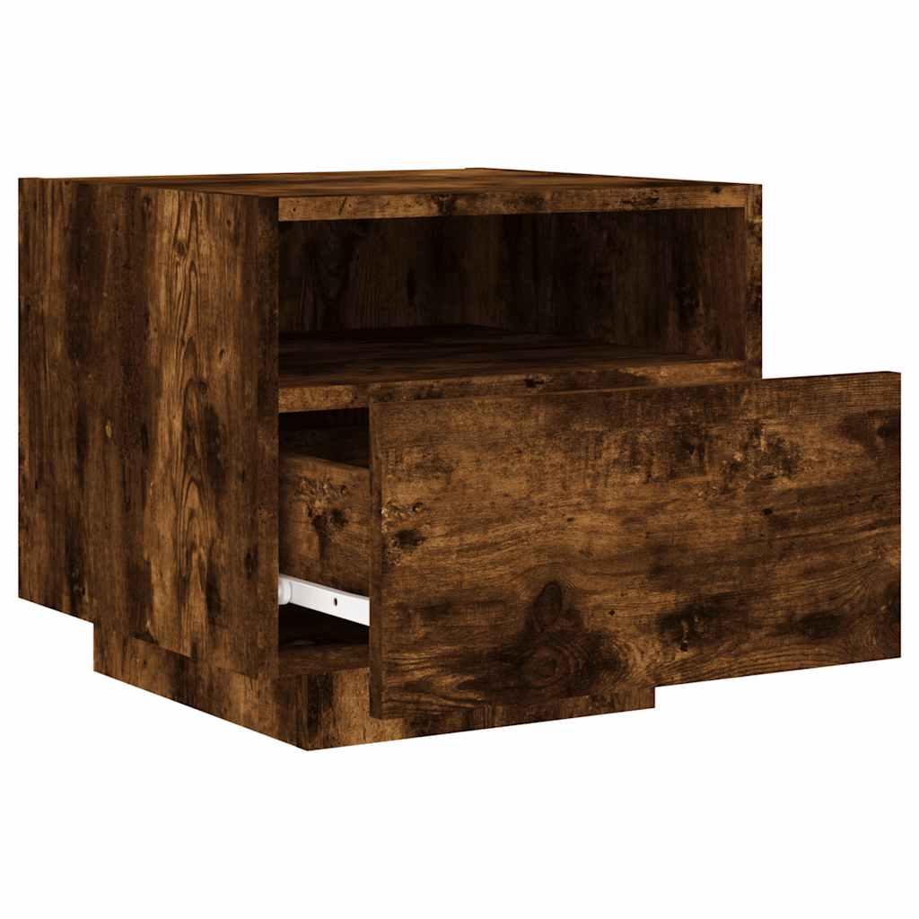 Noční Stolek S Led Osvětlením 40 X 39 X 37 Cm