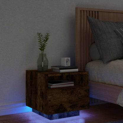 Noční Stolek S Led Osvětlením 40 X 39 X 37 Cm