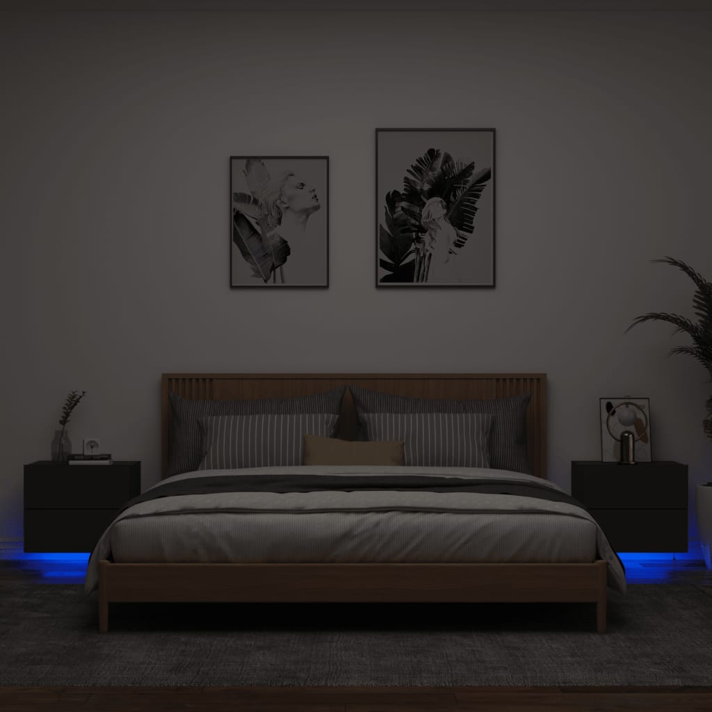 Nástěnný Noční Stolek S Led Osvětlením