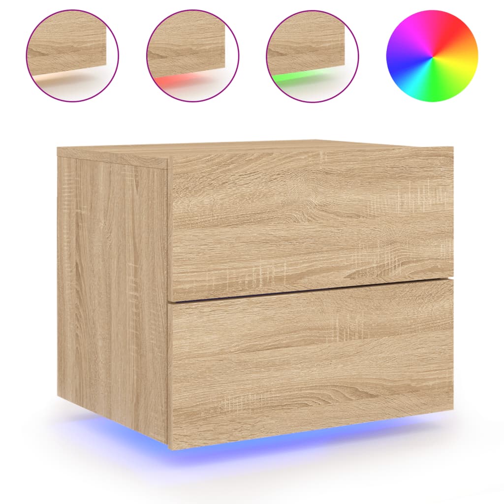Nástěnný Noční Stolek S Led Osvětlením