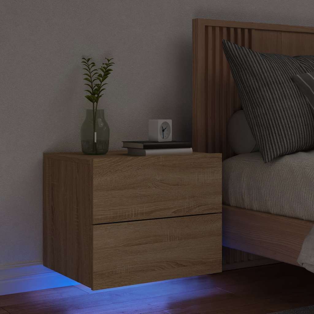 Nástěnný Noční Stolek S Led Osvětlením