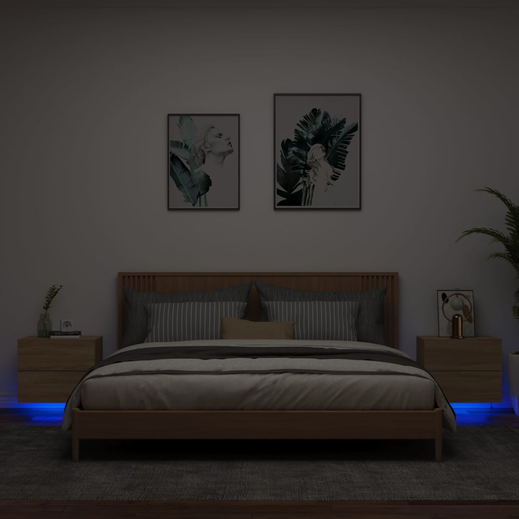 Nástěnný Noční Stolek S Led Osvětlením