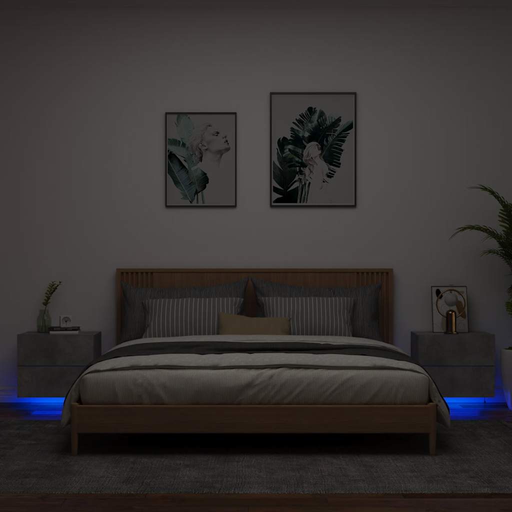 Nástěnný Noční Stolek S Led Osvětlením