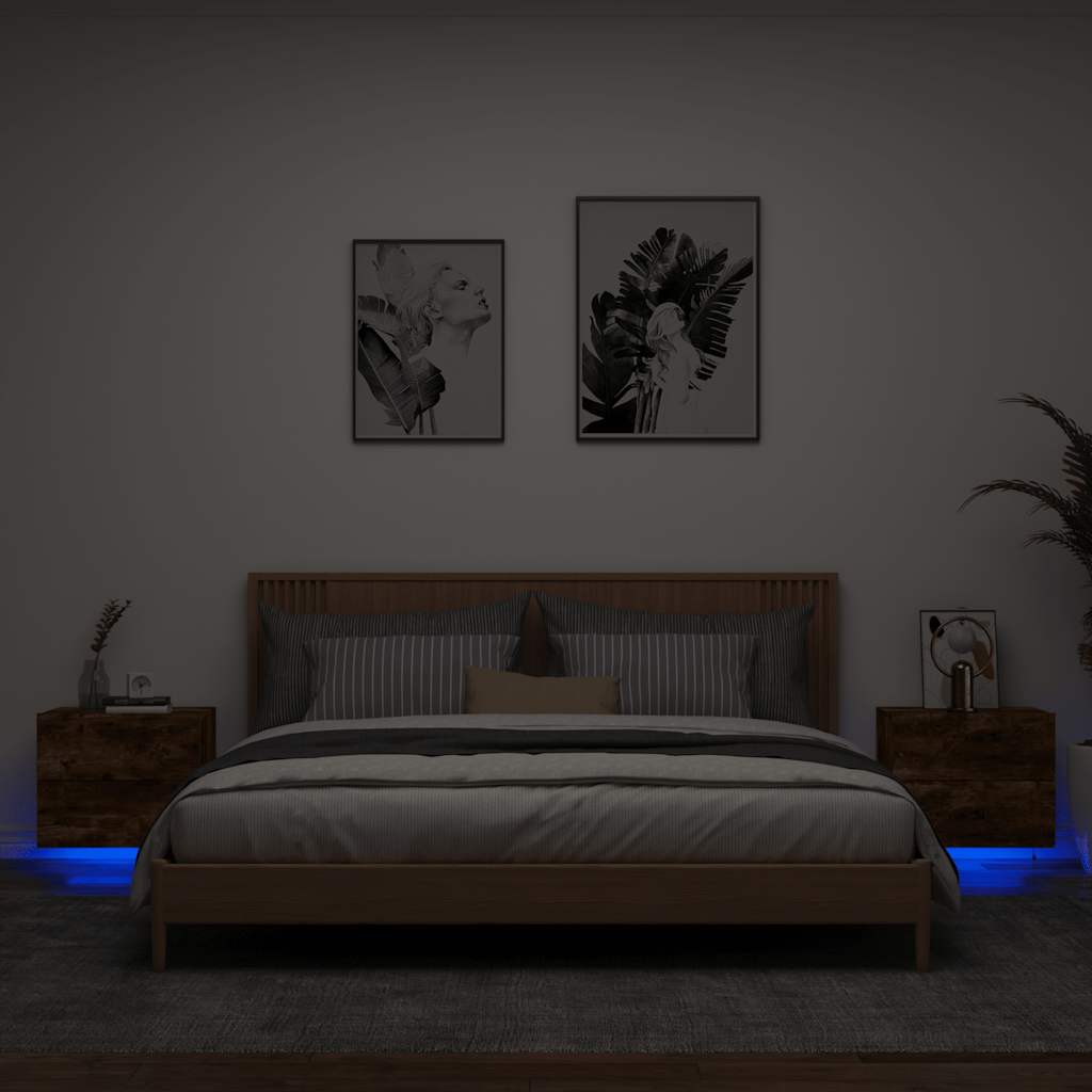 Nástěnný Noční Stolek S Led Osvětlením