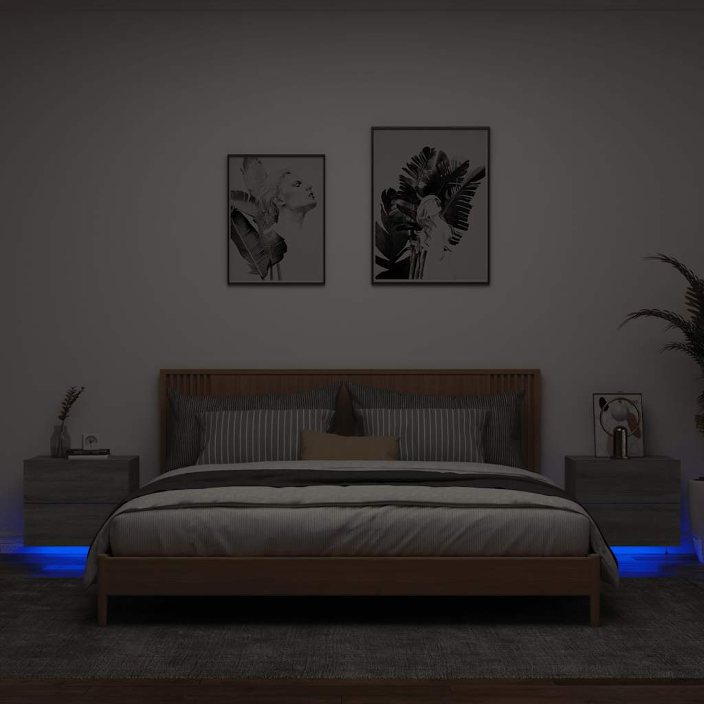 Nástěnný Noční Stolek S Led Osvětlením