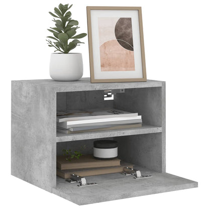 Nástěnné Tv Skříňky 2 Ks Betonově Šedé 40 X 30 X 30 Cm Kompozit