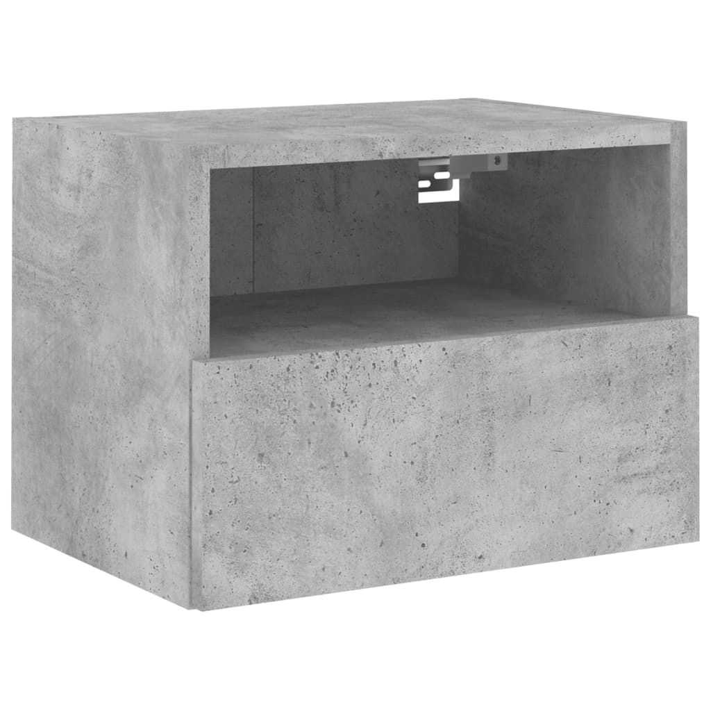 Nástěnné Tv Skříňky 2 Ks Betonově Šedé 40 X 30 X 30 Cm Kompozit
