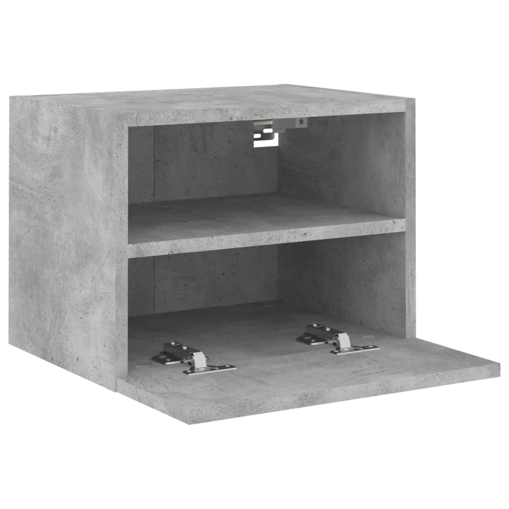 Nástěnné Tv Skříňky 2 Ks Betonově Šedé 40 X 30 X 30 Cm Kompozit