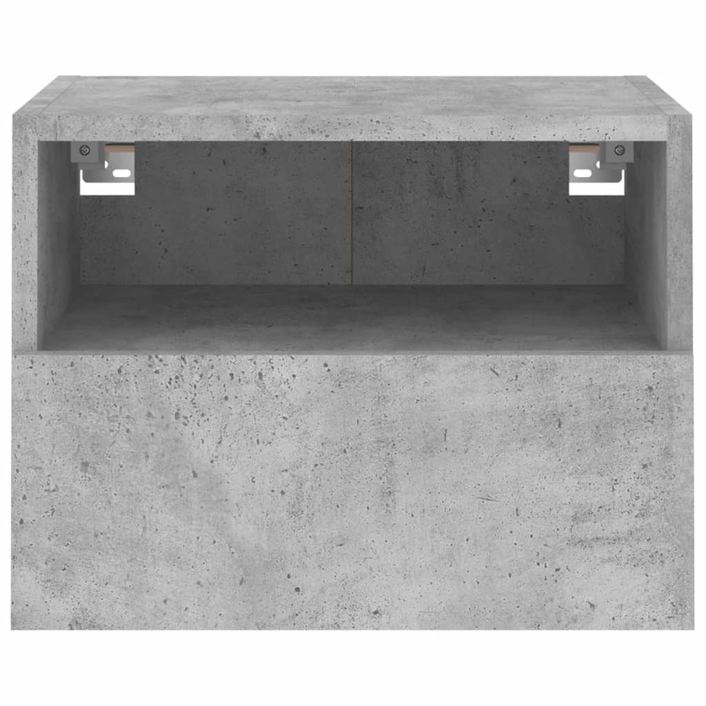Nástěnné Tv Skříňky 2 Ks Betonově Šedé 40 X 30 X 30 Cm Kompozit
