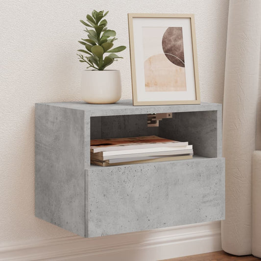 Nástěnné Tv Skříňky 2 Ks Betonově Šedé 40 X 30 X 30 Cm Kompozit
