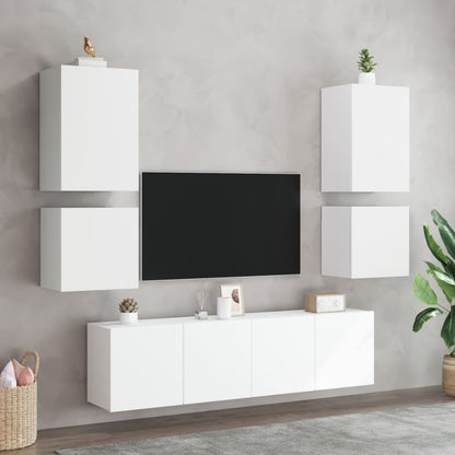Nástěnné Tv Skříňky 2 Ks Bílé 40,5X30X Kompozitní Dřevo