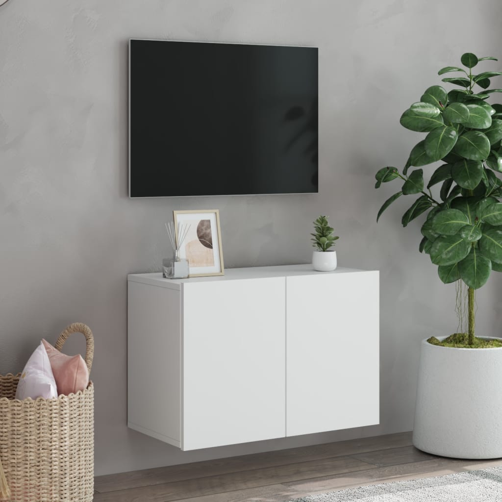 Tv Skříňka Nástěnná Bílá 60 X 30 X 41 Cm