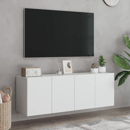 Tv Skříňky Nástěnné 2 Ks Bílé 60 X 30 X 41 Cm