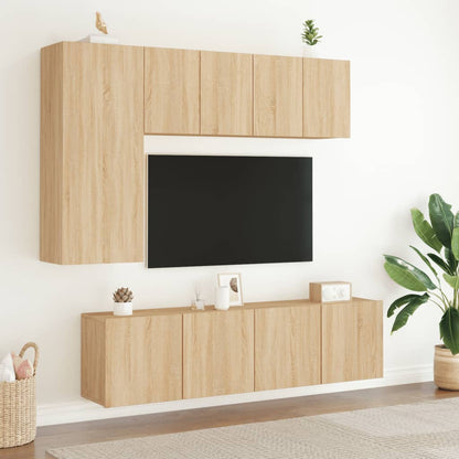 Tv Skříňky Nástěnné 2 Ks Dub Sonoma 60 X 30 X 41 Cm