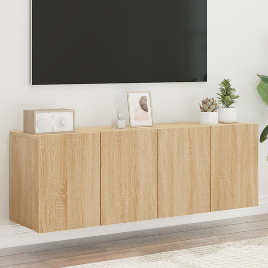 Tv Skříňky Nástěnné 2 Ks Dub Sonoma 60 X 30 X 41 Cm