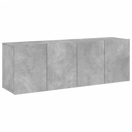 Tv Skříňky Nástěnné 2 Ks Betonově Šedé 60 X 30 X 41 Cm
