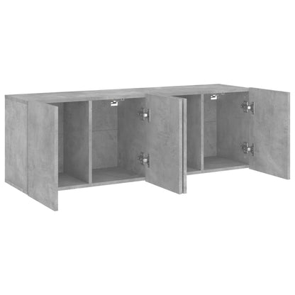Tv Skříňky Nástěnné 2 Ks Betonově Šedé 60 X 30 X 41 Cm