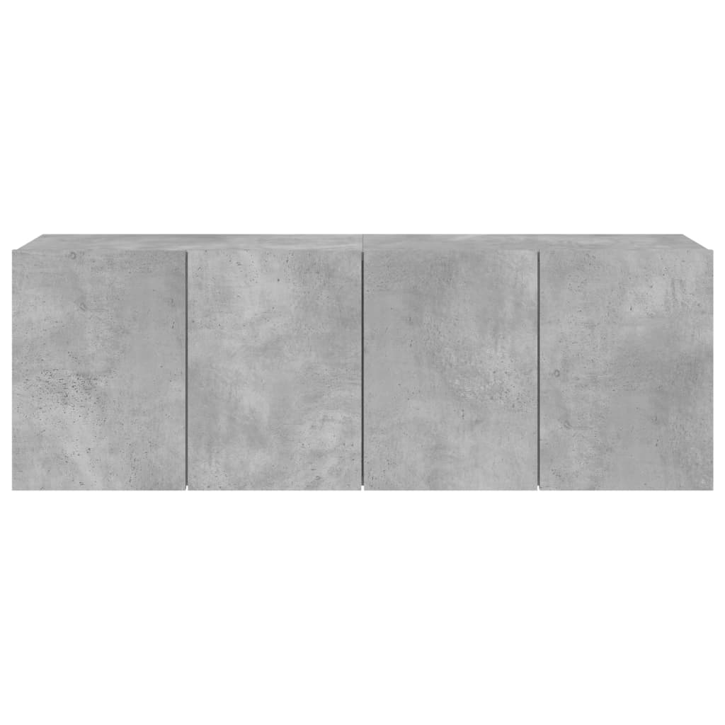 Tv Skříňky Nástěnné 2 Ks Betonově Šedé 60 X 30 X 41 Cm