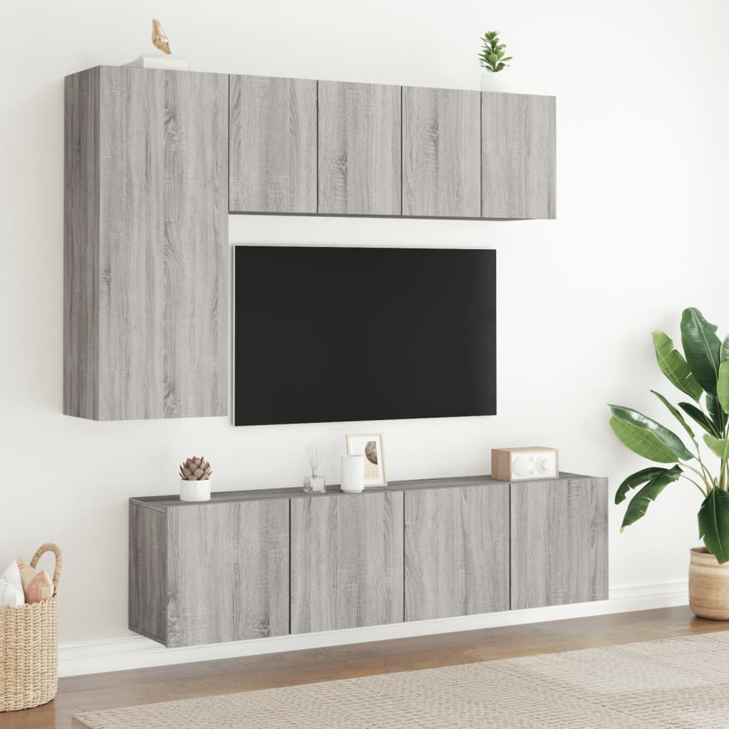 Tv Skříňka Nástěnná Šedá Sonoma 60 X 30 X 41 Cm
