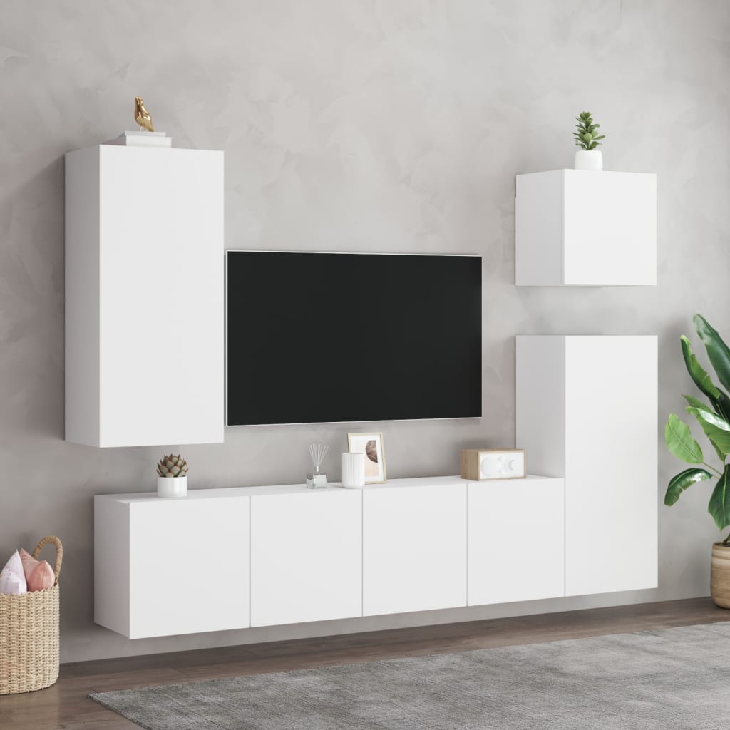 Tv Skříňka Nástěnná Bílá 80 X 30 X 41 Cm