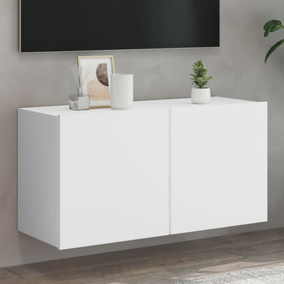 Tv Skříňka Nástěnná Bílá 80 X 30 X 41 Cm