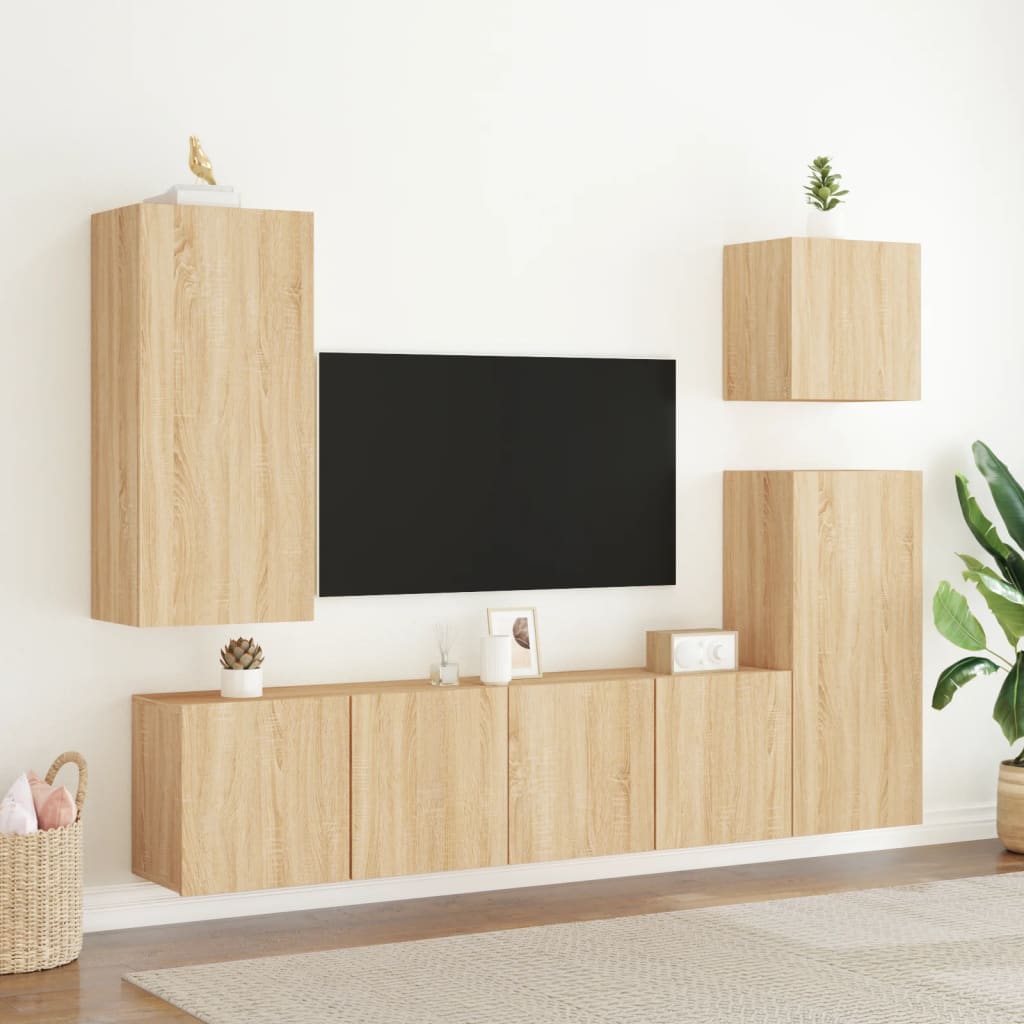 Tv Skříňka Nástěnná Dub Sonoma 80 X 30 X 41 Cm