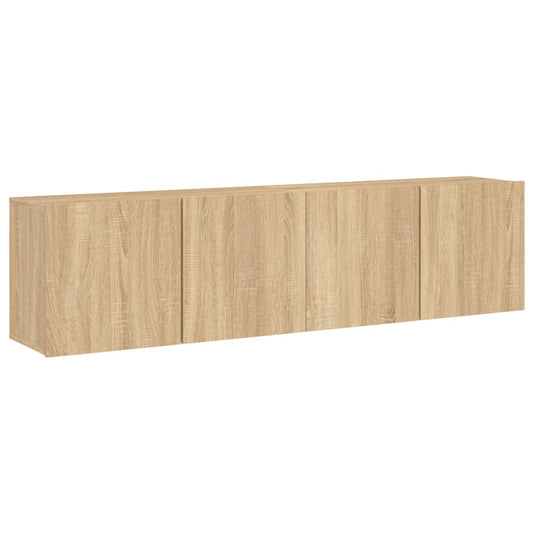 Tv Skříňky Nástěnné 2 Ks Dub Sonoma 80 X 30 X 41 Cm