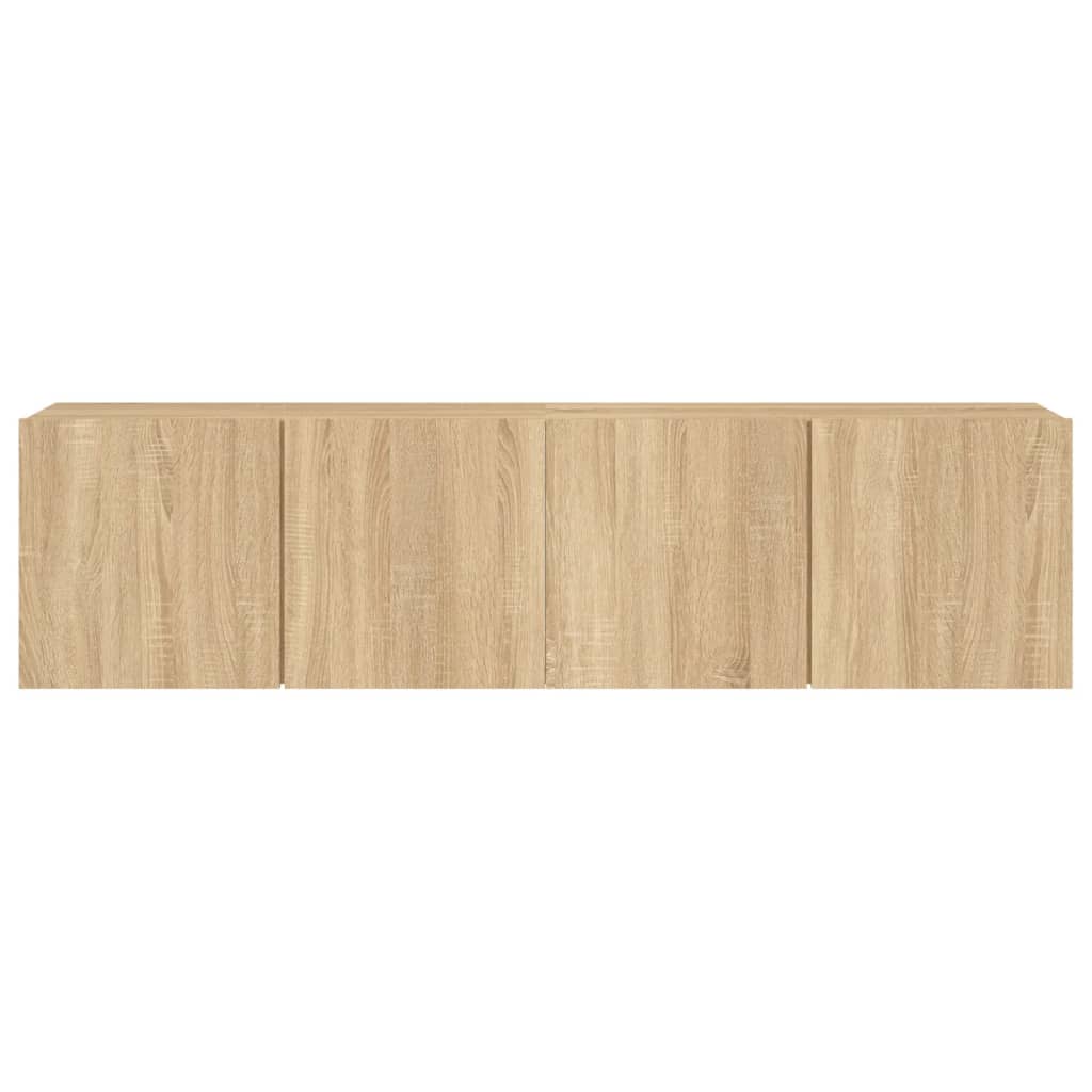Tv Skříňky Nástěnné 2 Ks Dub Sonoma 80 X 30 X 41 Cm