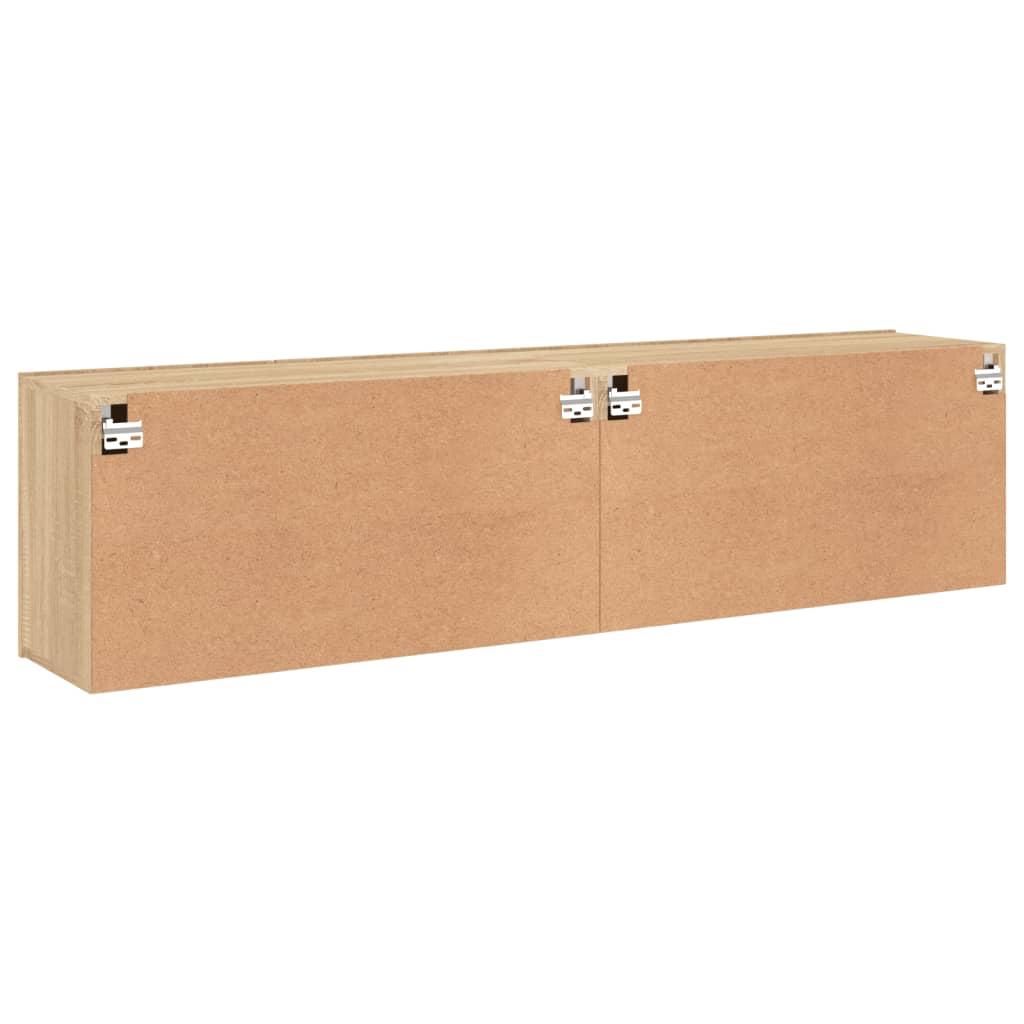 Tv Skříňky Nástěnné 2 Ks Dub Sonoma 80 X 30 X 41 Cm