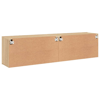 Tv Skříňky Nástěnné 2 Ks Dub Sonoma 80 X 30 X 41 Cm