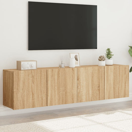 Tv Skříňky Nástěnné 2 Ks Dub Sonoma 80 X 30 X 41 Cm