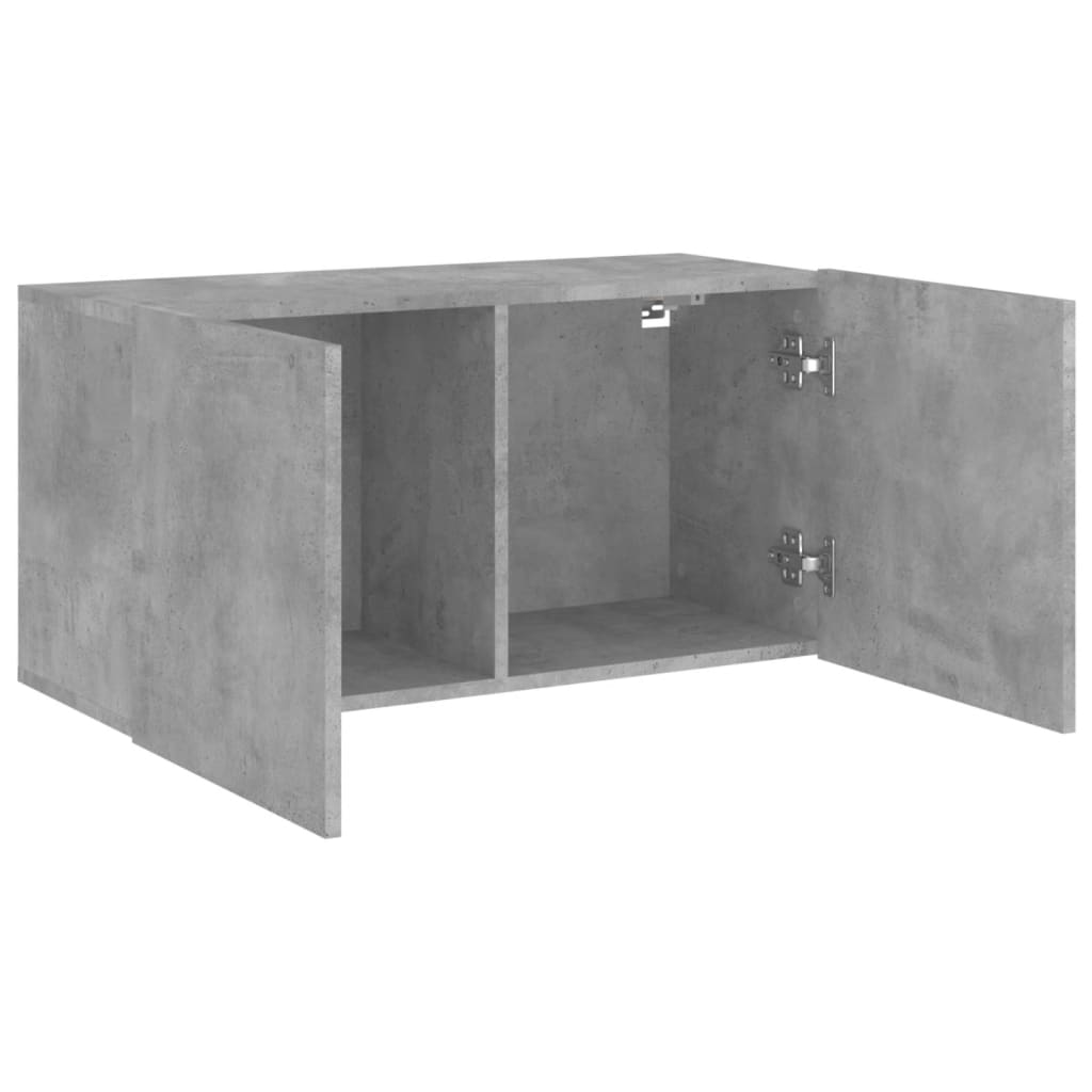 Tv Skříňka Nástěnná Betonově Šedá 80 X 30 X 41 Cm