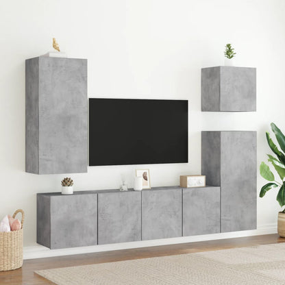 Tv Skříňka Nástěnná Betonově Šedá 80 X 30 X 41 Cm