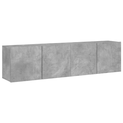 Tv Skříňky Nástěnné 2 Ks Betonově Šedé 80 X 30 X 41 Cm