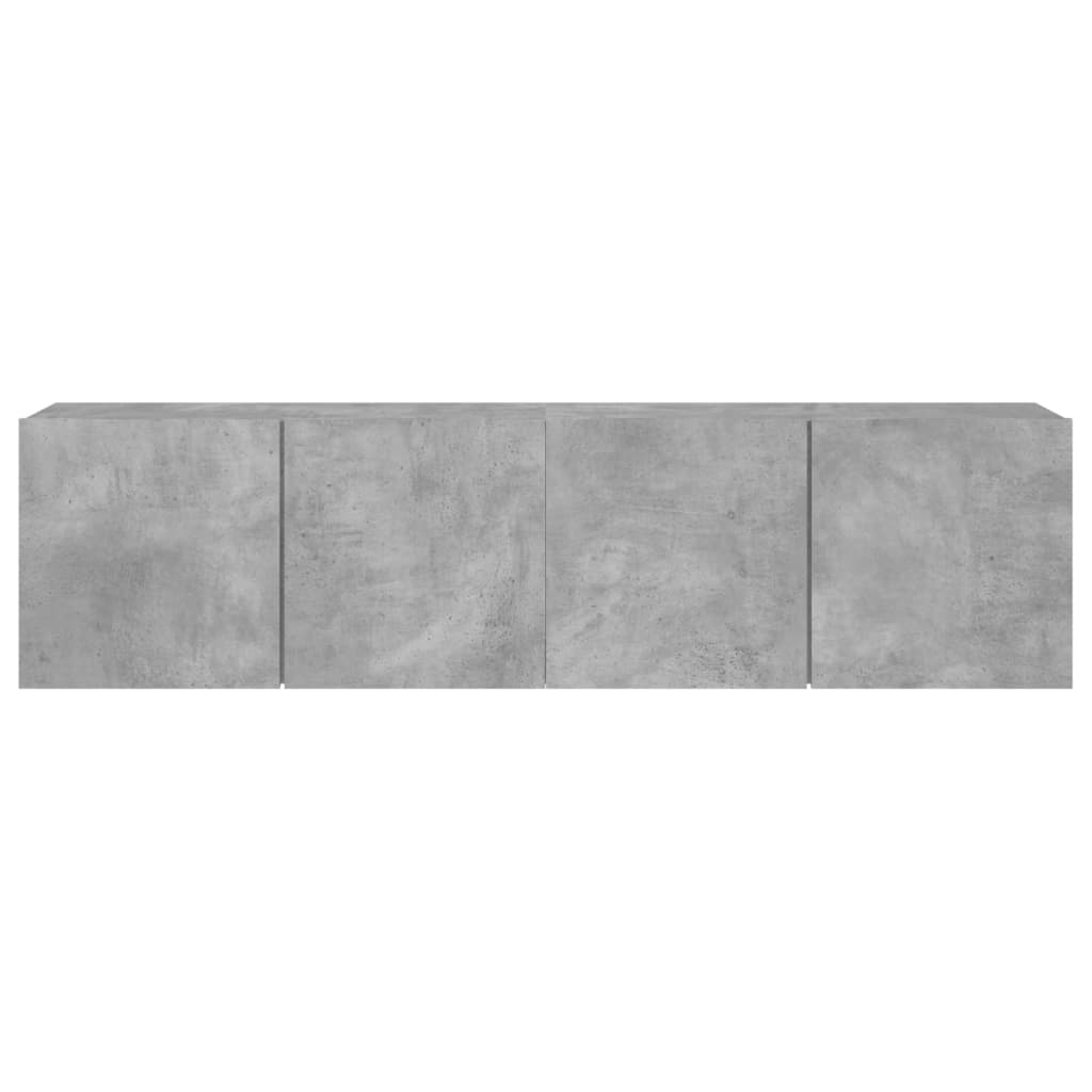 Tv Skříňky Nástěnné 2 Ks Betonově Šedé 80 X 30 X 41 Cm