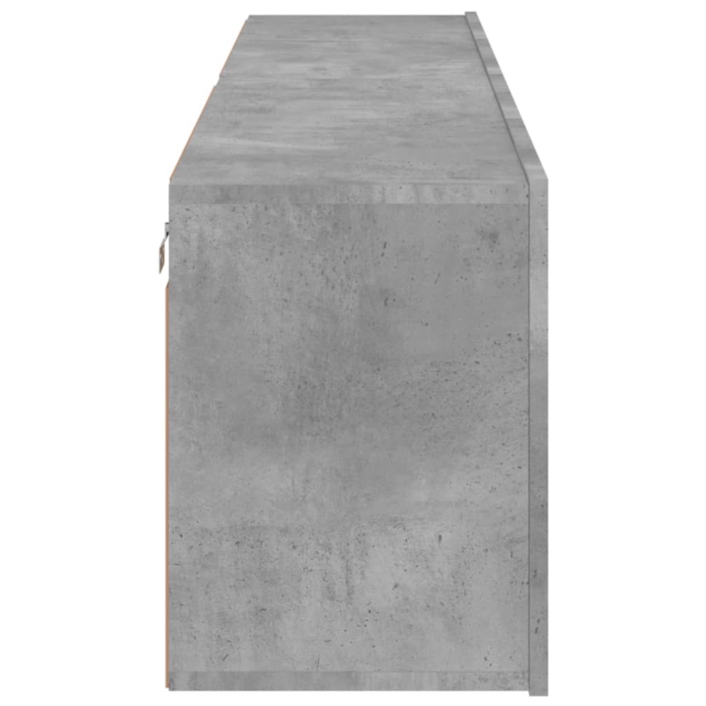 Tv Skříňky Nástěnné 2 Ks Betonově Šedé 80 X 30 X 41 Cm