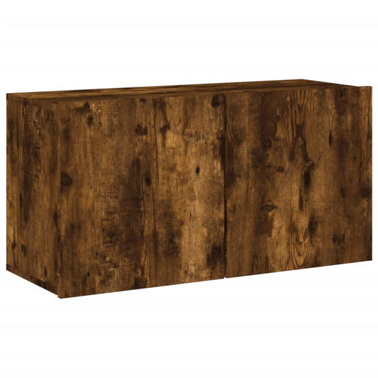 Tv Skříňka Nástěnná Kouřový Dub 80 X 30 X 41 Cm
