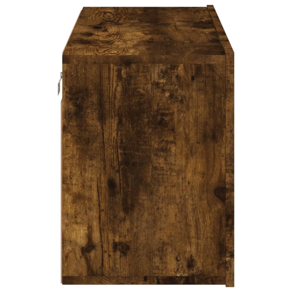 Tv Skříňka Nástěnná Kouřový Dub 80 X 30 X 41 Cm