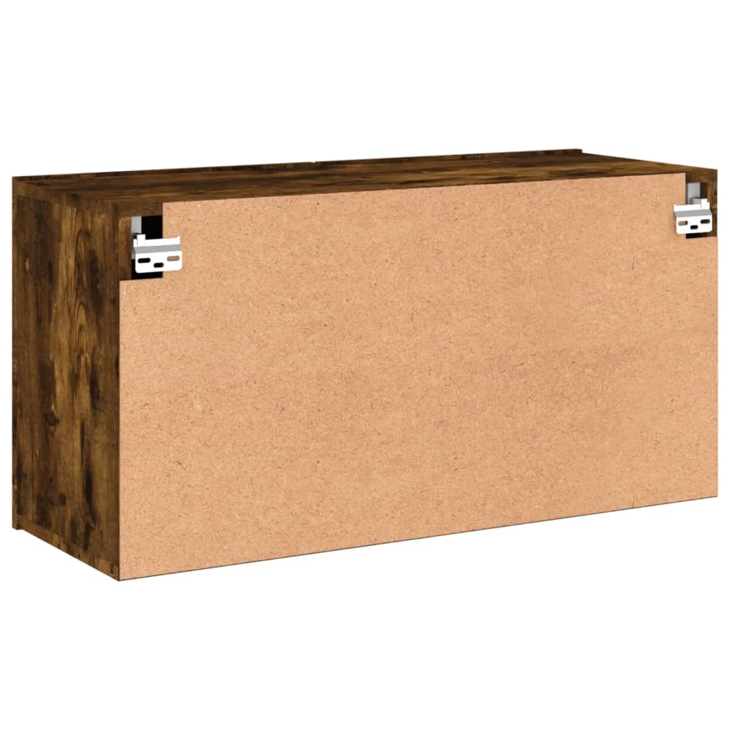 Tv Skříňka Nástěnná Kouřový Dub 80 X 30 X 41 Cm
