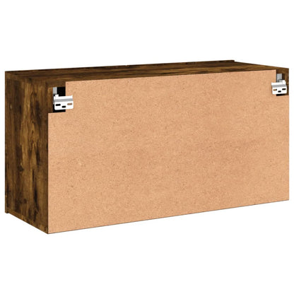 Tv Skříňka Nástěnná Kouřový Dub 80 X 30 X 41 Cm