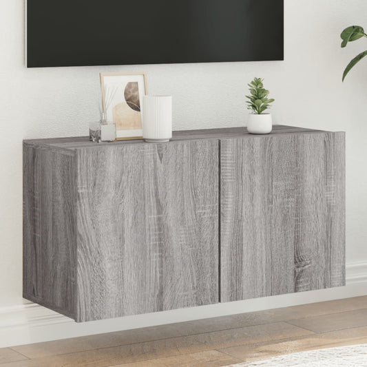 Tv Skříňka Nástěnná Šedá Sonoma 80 X 30 X 41 Cm