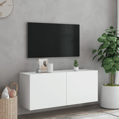 Tv Skříňka Nástěnná Bílá 100 X 30 X 41 Cm