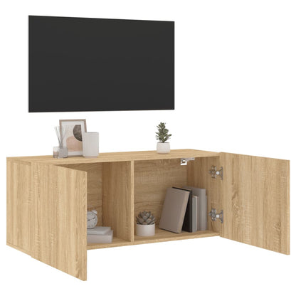 Tv Skříňka Nástěnná Dub Sonoma 100 X 30 X 41 Cm