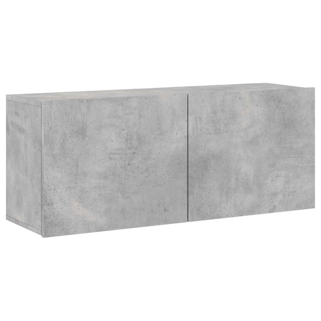 Tv Skříňka Nástěnná Betonově Šedá 100 X 30 X 41 Cm