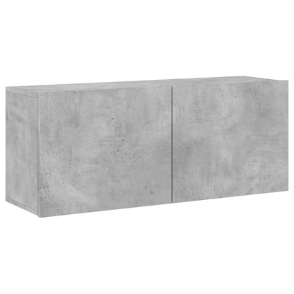 Tv Skříňka Nástěnná Betonově Šedá 100 X 30 X 41 Cm