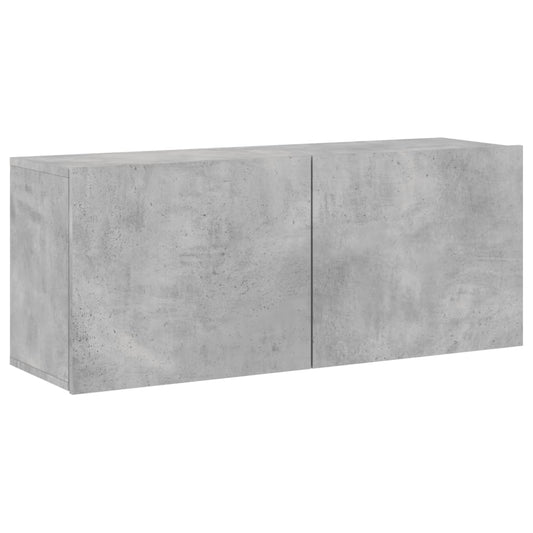 Tv Skříňka Nástěnná Betonově Šedá 100 X 30 X 41 Cm