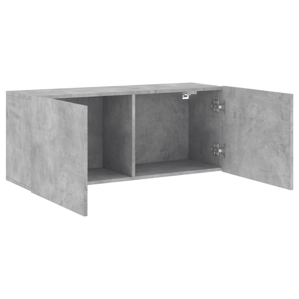 Tv Skříňka Nástěnná Betonově Šedá 100 X 30 X 41 Cm