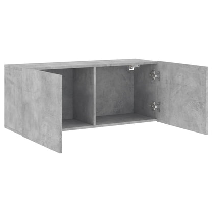 Tv Skříňka Nástěnná Betonově Šedá 100 X 30 X 41 Cm